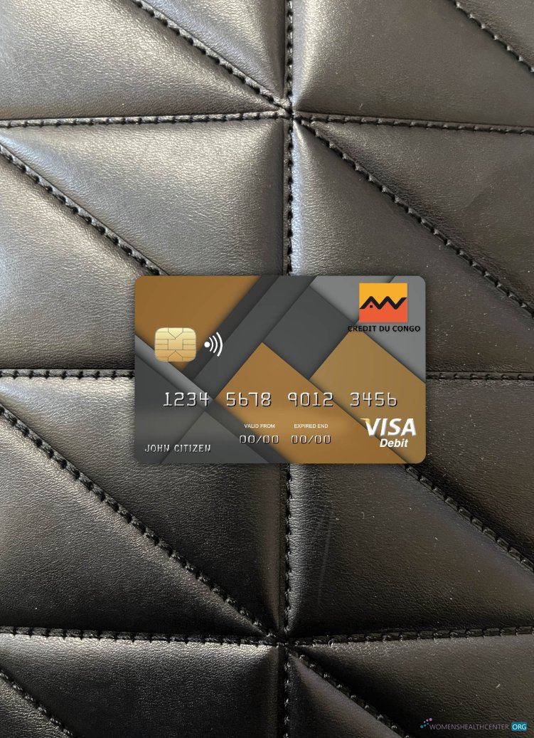 Download Congo Credit bank visa card photolook front Photoshop template